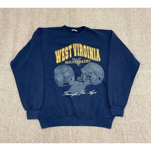 Vintage West Virginia mountaineers sweatshirt mens XL blue 2000s NCAA